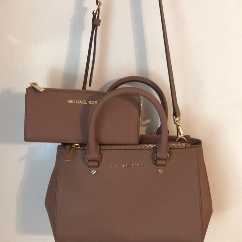 Michael Kors Small Sutton Staffiano Satchel Set